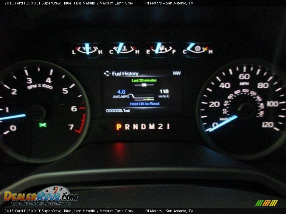 2015 Ford F150 XLT SuperCrew Blue Jeans Metallic / Medium Earth Gray Photo #18