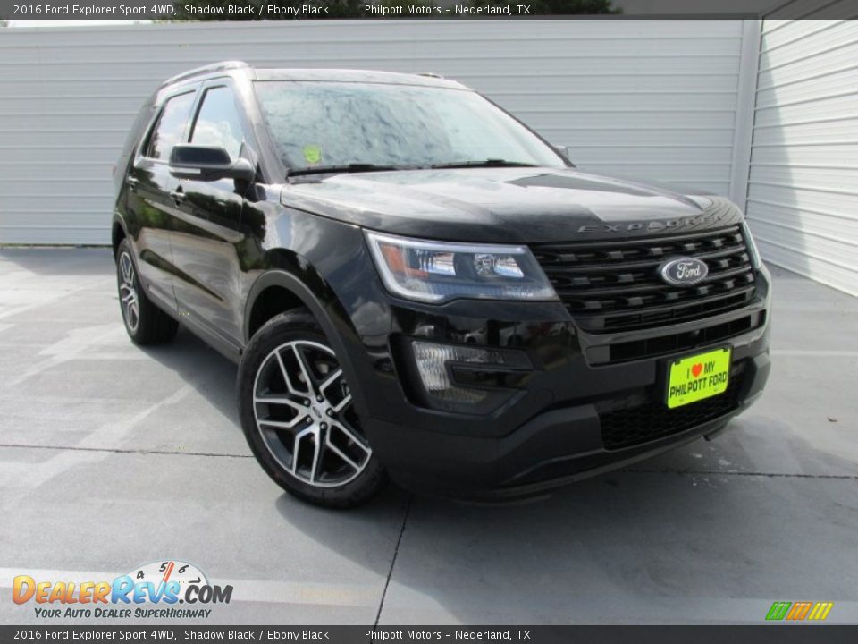 2016 Ford Explorer Sport 4WD Shadow Black / Ebony Black Photo #1