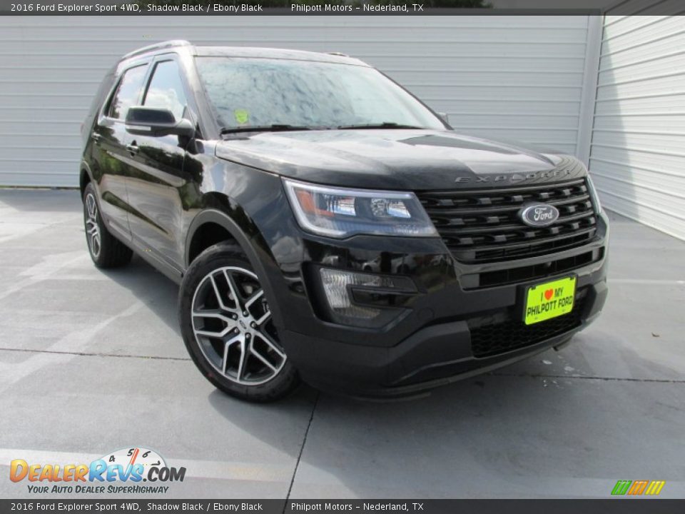 2016 Ford Explorer Sport 4WD Shadow Black / Ebony Black Photo #2