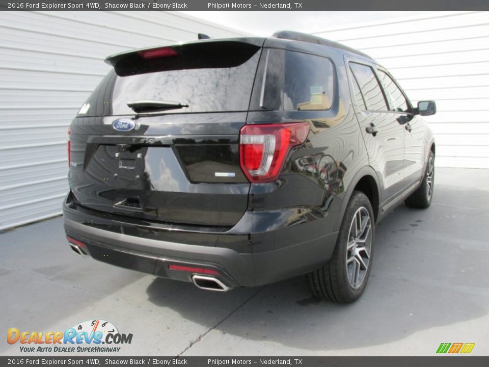 2016 Ford Explorer Sport 4WD Shadow Black / Ebony Black Photo #4