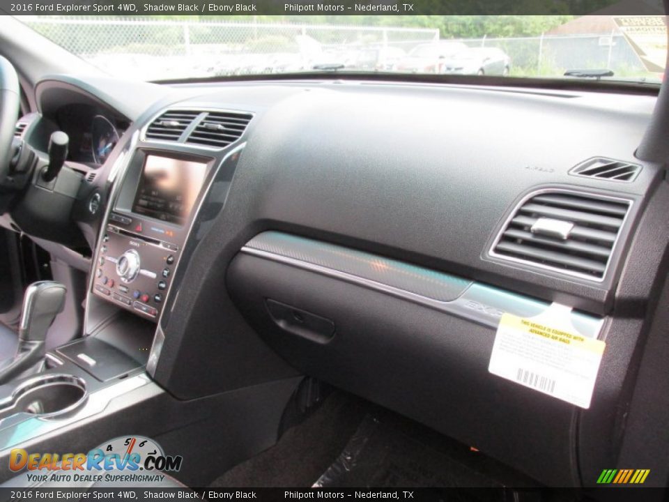 2016 Ford Explorer Sport 4WD Shadow Black / Ebony Black Photo #16