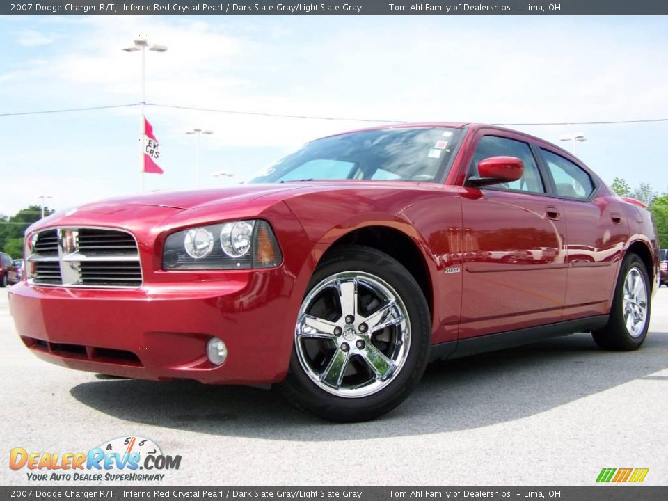 2007 Dodge Charger R/T Inferno Red Crystal Pearl / Dark Slate Gray/Light Slate Gray Photo #4