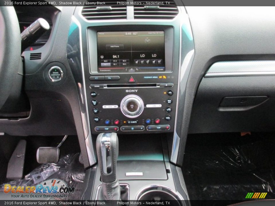 2016 Ford Explorer Sport 4WD Shadow Black / Ebony Black Photo #29