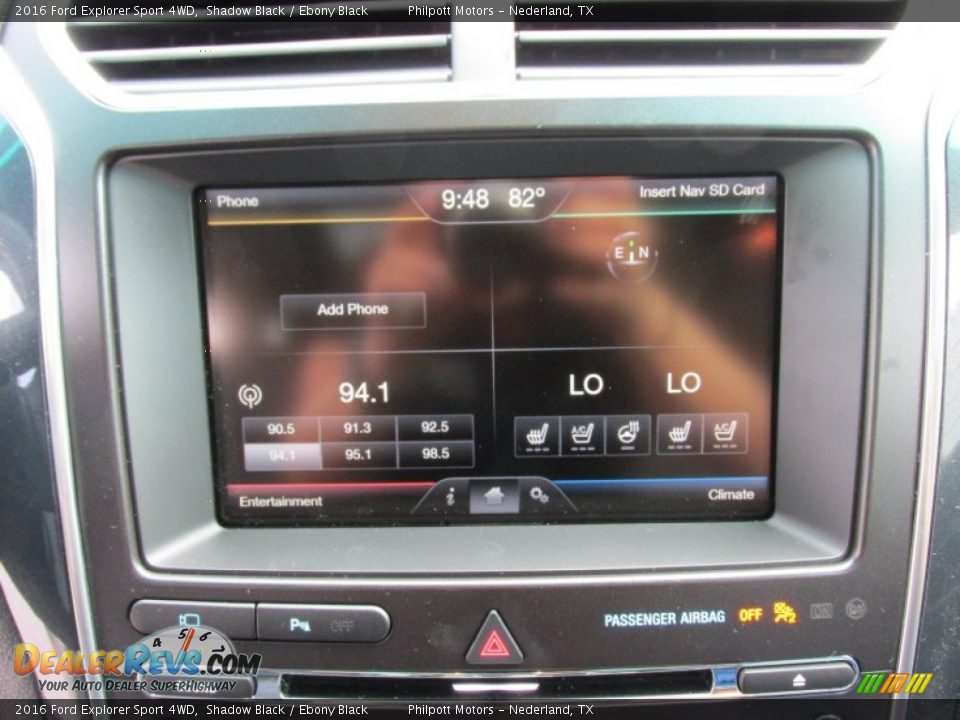 2016 Ford Explorer Sport 4WD Shadow Black / Ebony Black Photo #30