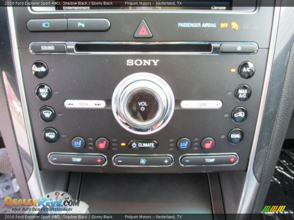 2016 Ford Explorer Sport 4WD Shadow Black / Ebony Black Photo #31