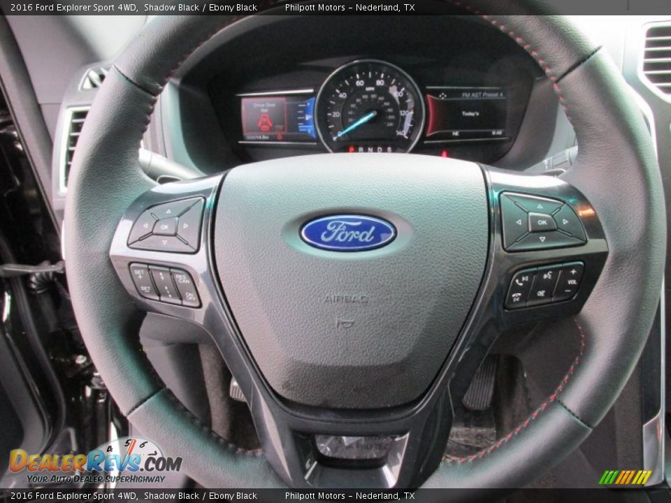 2016 Ford Explorer Sport 4WD Shadow Black / Ebony Black Photo #36