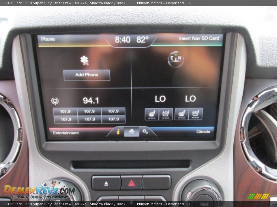 2016 Ford F250 Super Duty Lariat Crew Cab 4x4 Shadow Black / Black Photo #30