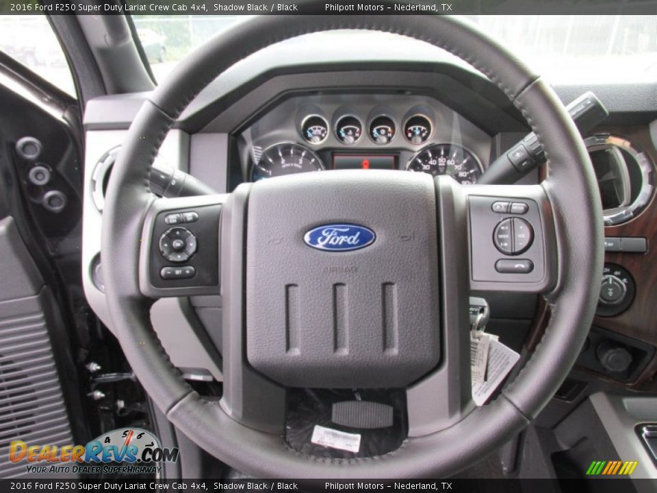 2016 Ford F250 Super Duty Lariat Crew Cab 4x4 Shadow Black / Black Photo #34