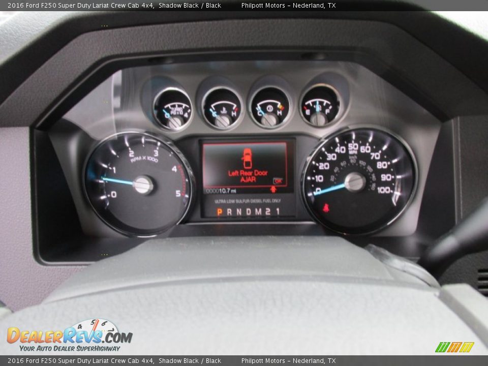 2016 Ford F250 Super Duty Lariat Crew Cab 4x4 Shadow Black / Black Photo #35