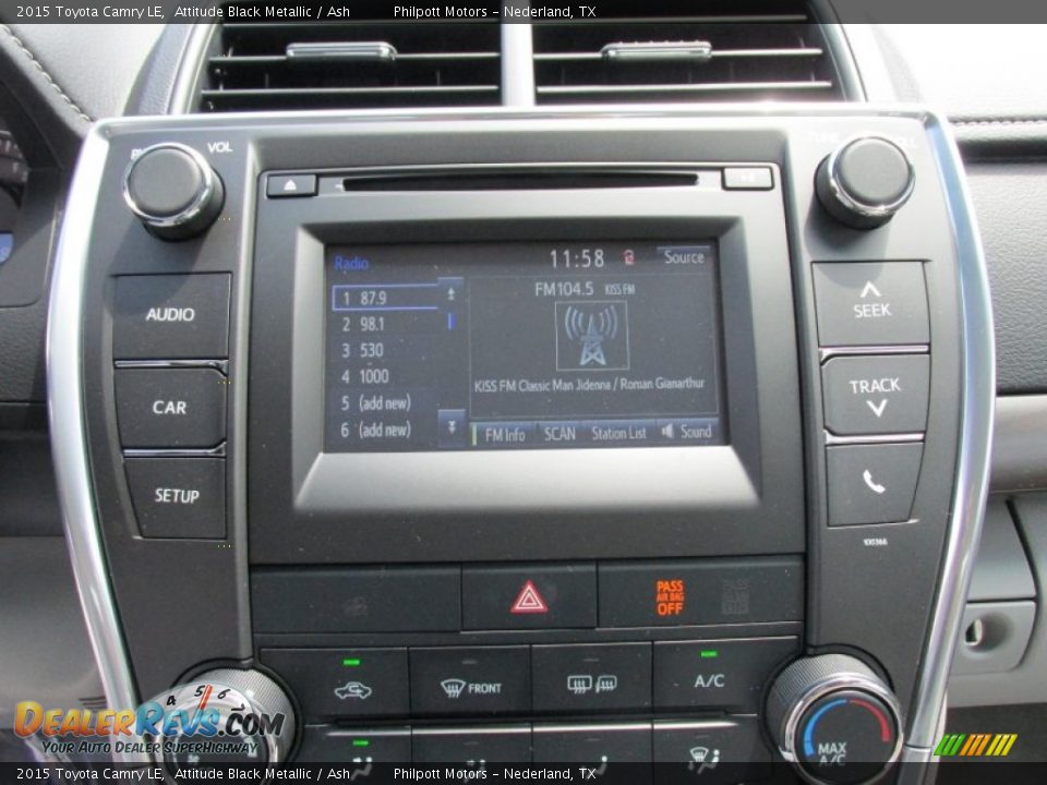 2015 Toyota Camry LE Attitude Black Metallic / Ash Photo #24