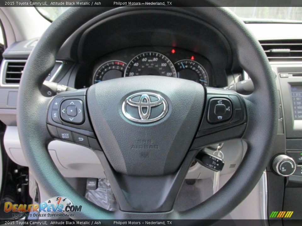 2015 Toyota Camry LE Attitude Black Metallic / Ash Photo #27