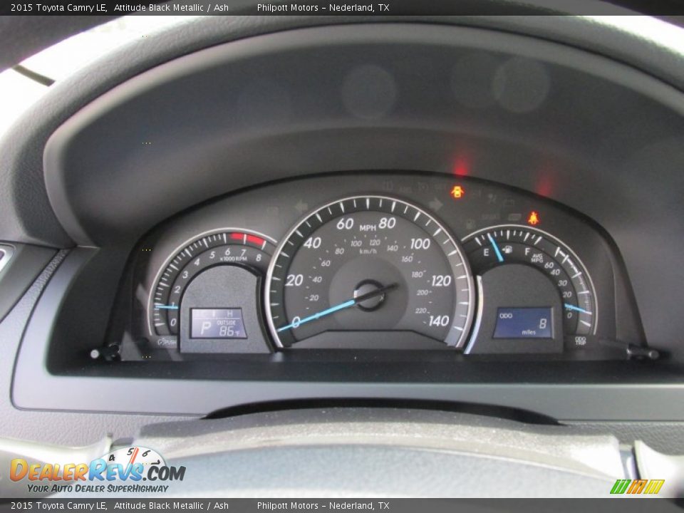 2015 Toyota Camry LE Attitude Black Metallic / Ash Photo #28