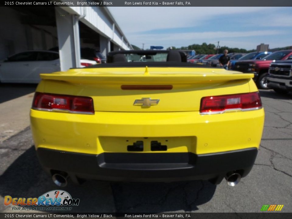 2015 Chevrolet Camaro LT Convertible Bright Yellow / Black Photo #4