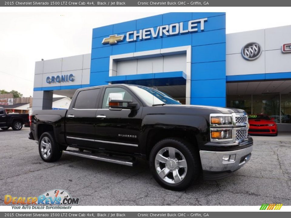 2015 Chevrolet Silverado 1500 LTZ Crew Cab 4x4 Black / Jet Black Photo #1