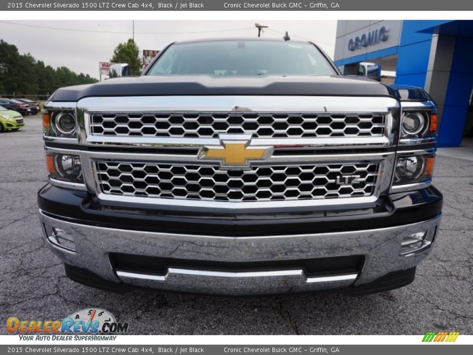 2015 Chevrolet Silverado 1500 LTZ Crew Cab 4x4 Black / Jet Black Photo #2