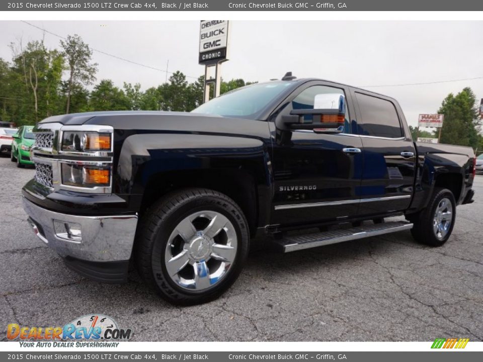 2015 Chevrolet Silverado 1500 LTZ Crew Cab 4x4 Black / Jet Black Photo #3