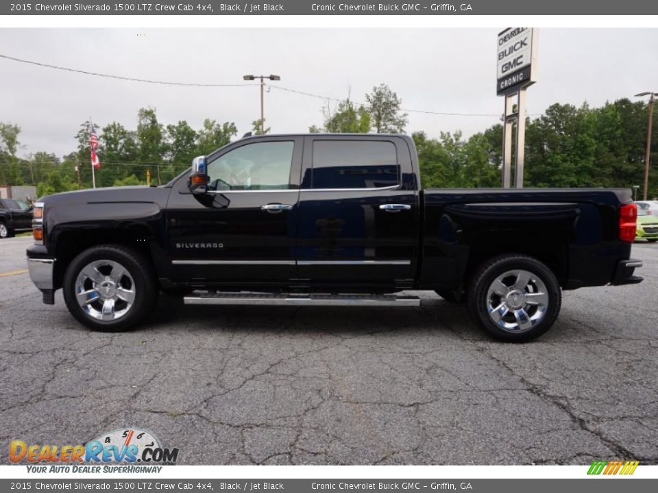 2015 Chevrolet Silverado 1500 LTZ Crew Cab 4x4 Black / Jet Black Photo #4