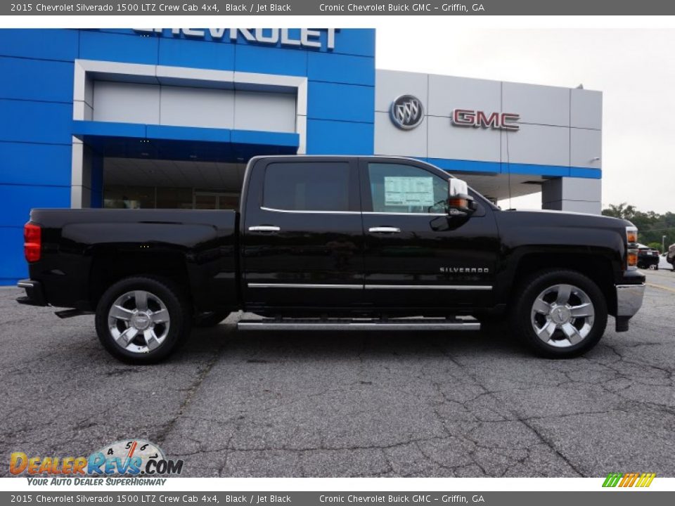 2015 Chevrolet Silverado 1500 LTZ Crew Cab 4x4 Black / Jet Black Photo #8