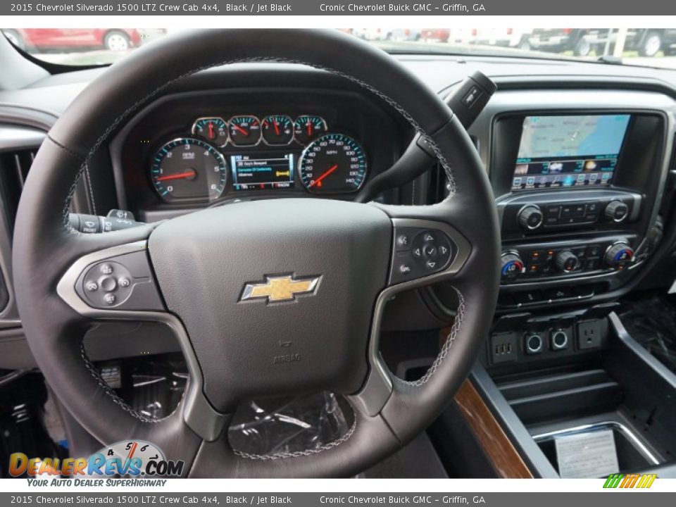 2015 Chevrolet Silverado 1500 LTZ Crew Cab 4x4 Black / Jet Black Photo #10