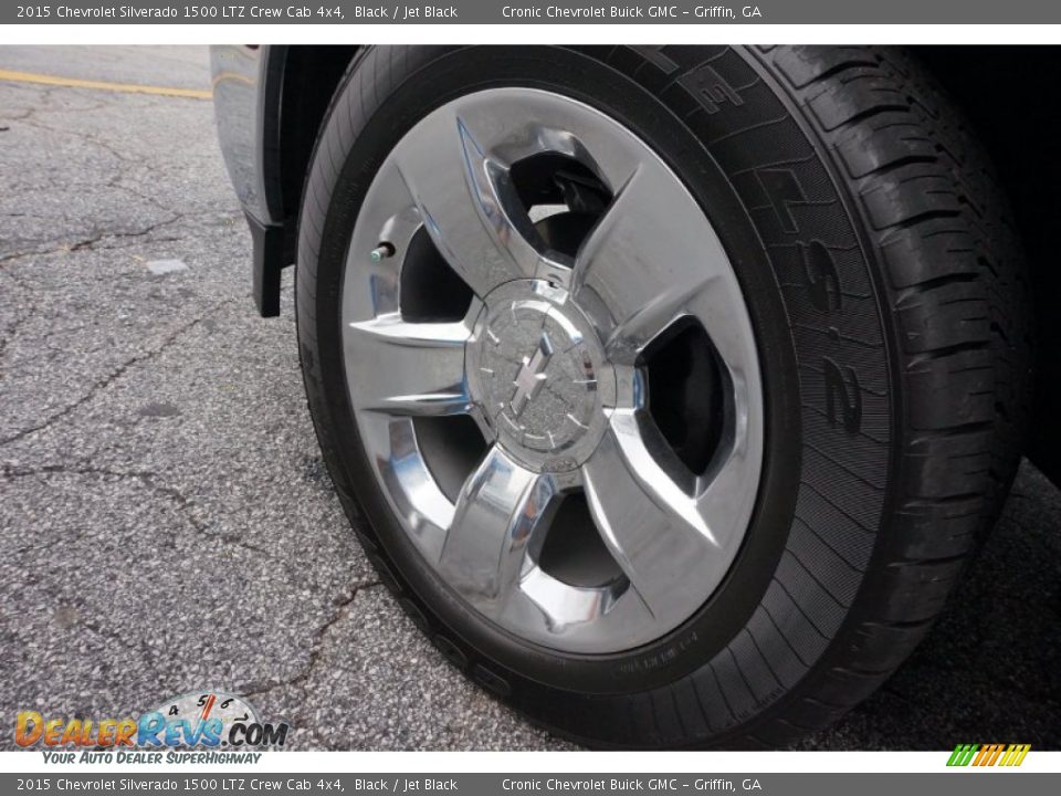 2015 Chevrolet Silverado 1500 LTZ Crew Cab 4x4 Black / Jet Black Photo #11