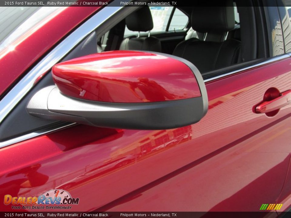2015 Ford Taurus SEL Ruby Red Metallic / Charcoal Black Photo #12