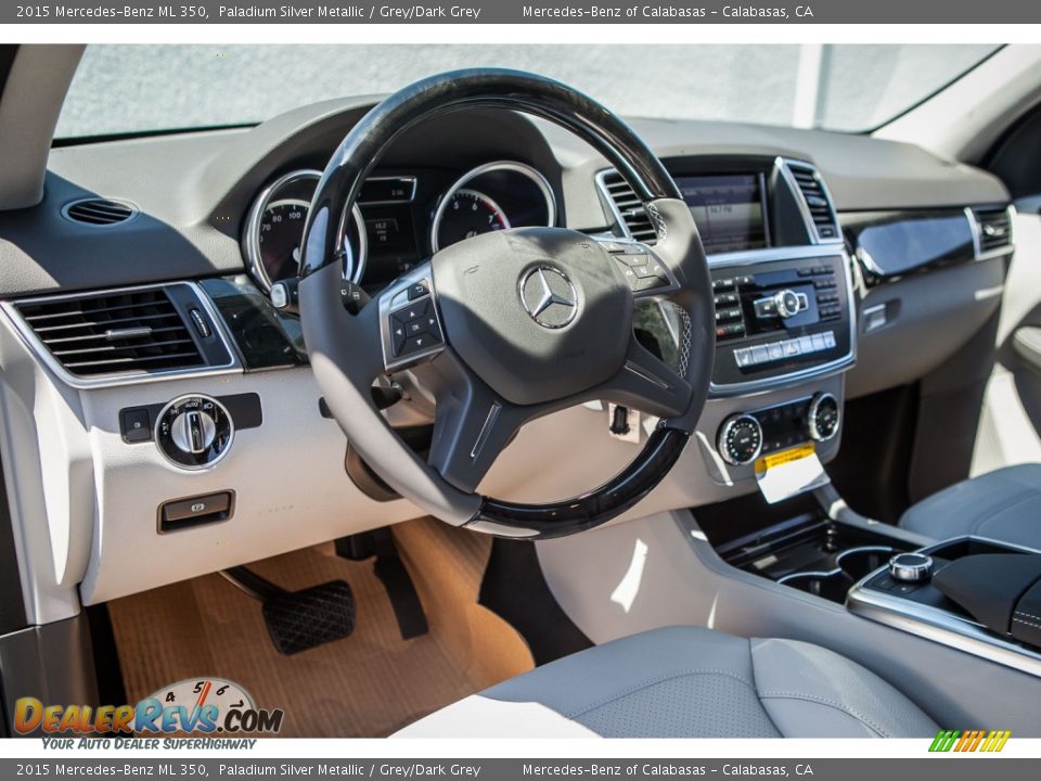 2015 Mercedes-Benz ML 350 Paladium Silver Metallic / Grey/Dark Grey Photo #6