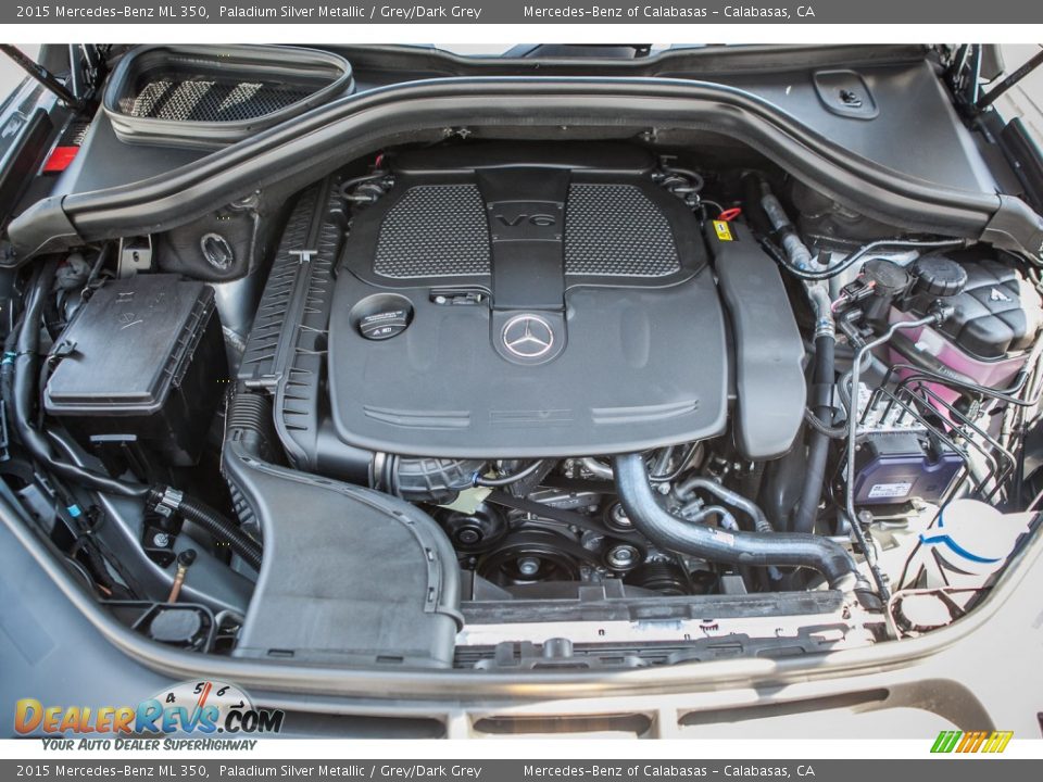 2015 Mercedes-Benz ML 350 Paladium Silver Metallic / Grey/Dark Grey Photo #9