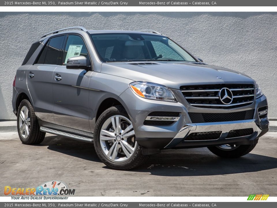2015 Mercedes-Benz ML 350 Paladium Silver Metallic / Grey/Dark Grey Photo #11