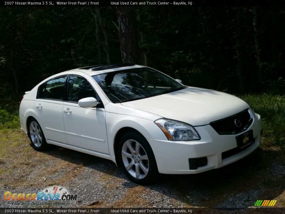 2007 Nissan Maxima 3.5 SL Winter Frost Pearl / Frost Photo #3