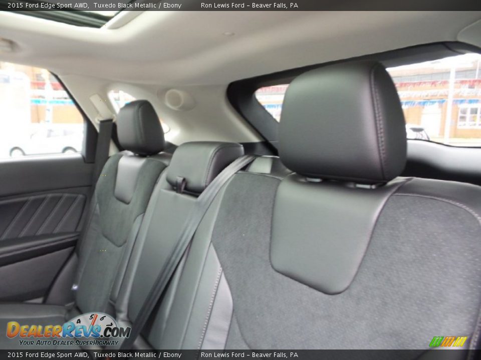 Rear Seat of 2015 Ford Edge Sport AWD Photo #13