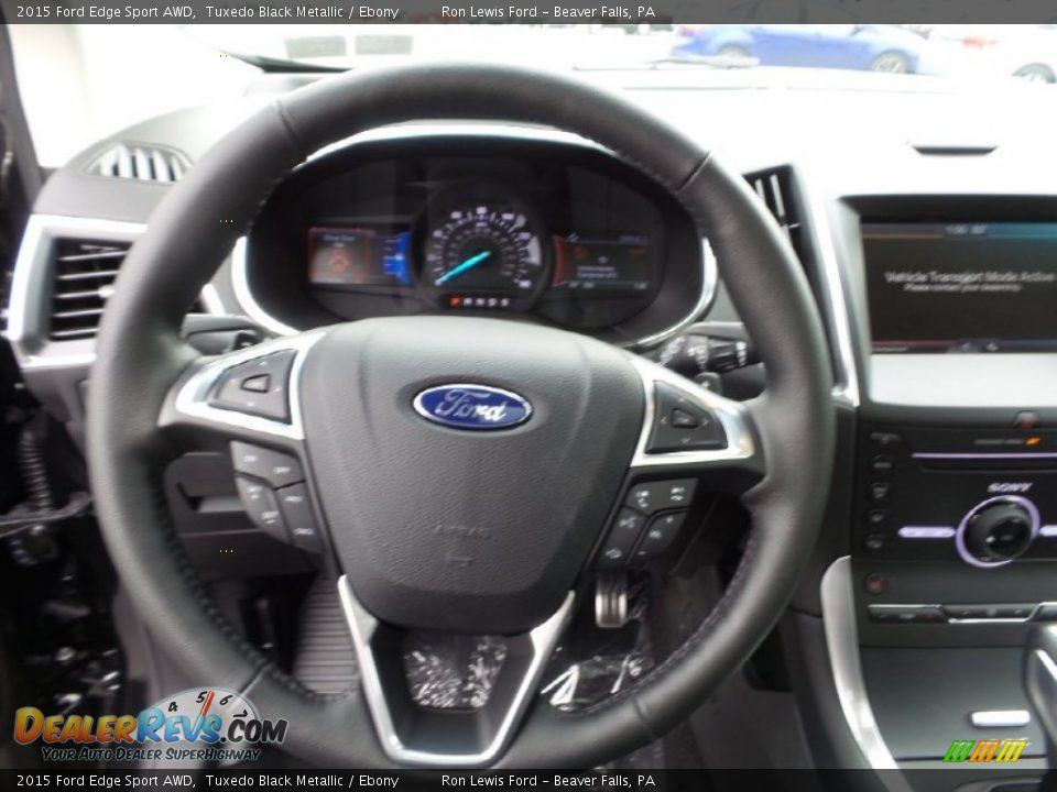 2015 Ford Edge Sport AWD Tuxedo Black Metallic / Ebony Photo #18