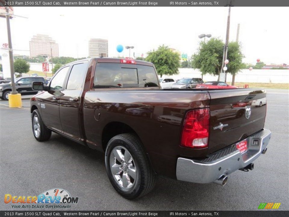 2013 Ram 1500 SLT Quad Cab Western Brown Pearl / Canyon Brown/Light Frost Beige Photo #5