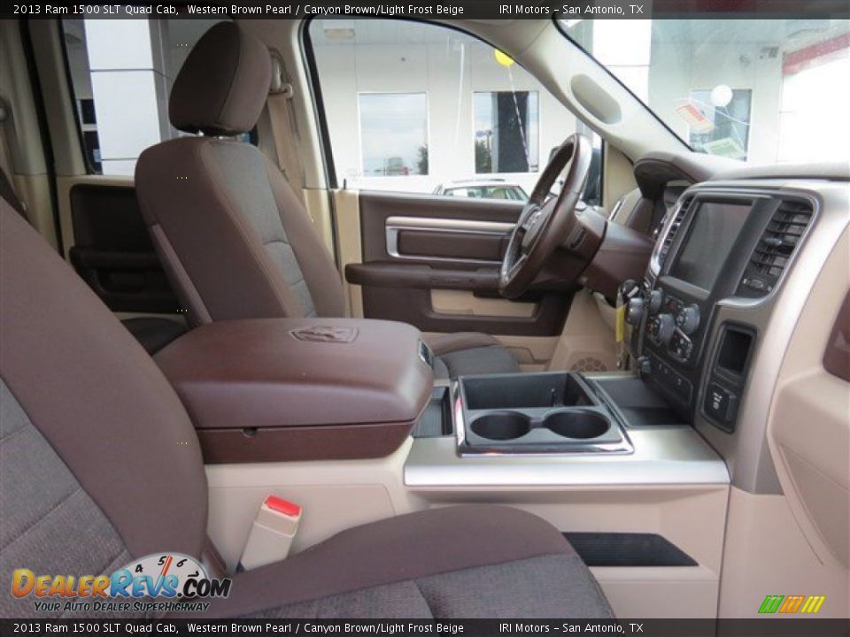 2013 Ram 1500 SLT Quad Cab Western Brown Pearl / Canyon Brown/Light Frost Beige Photo #15