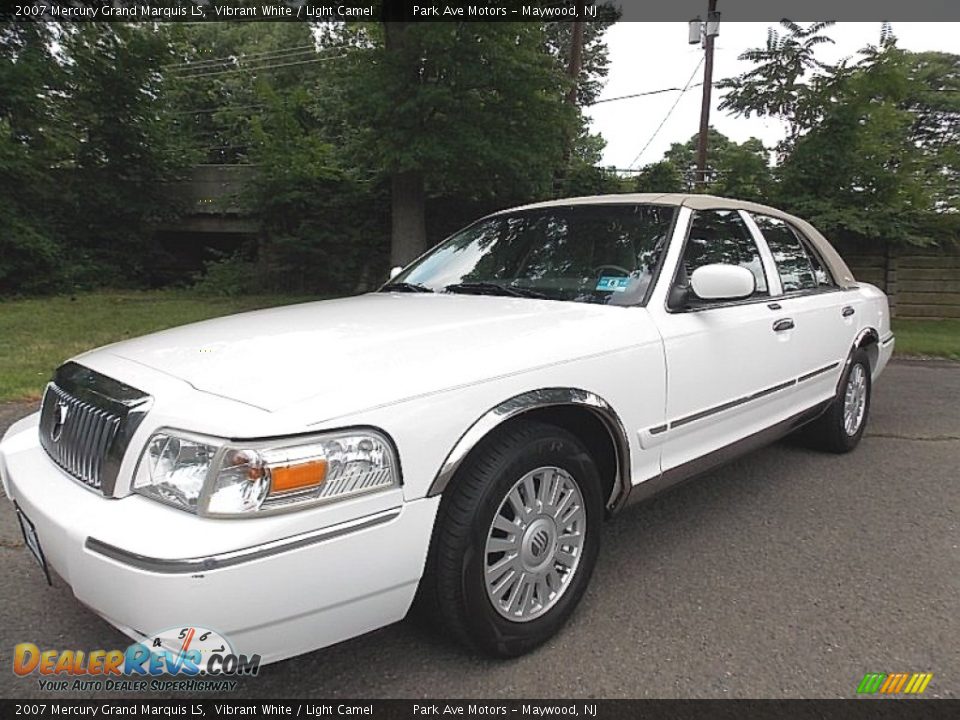2007 Mercury Grand Marquis LS Vibrant White / Light Camel Photo #1
