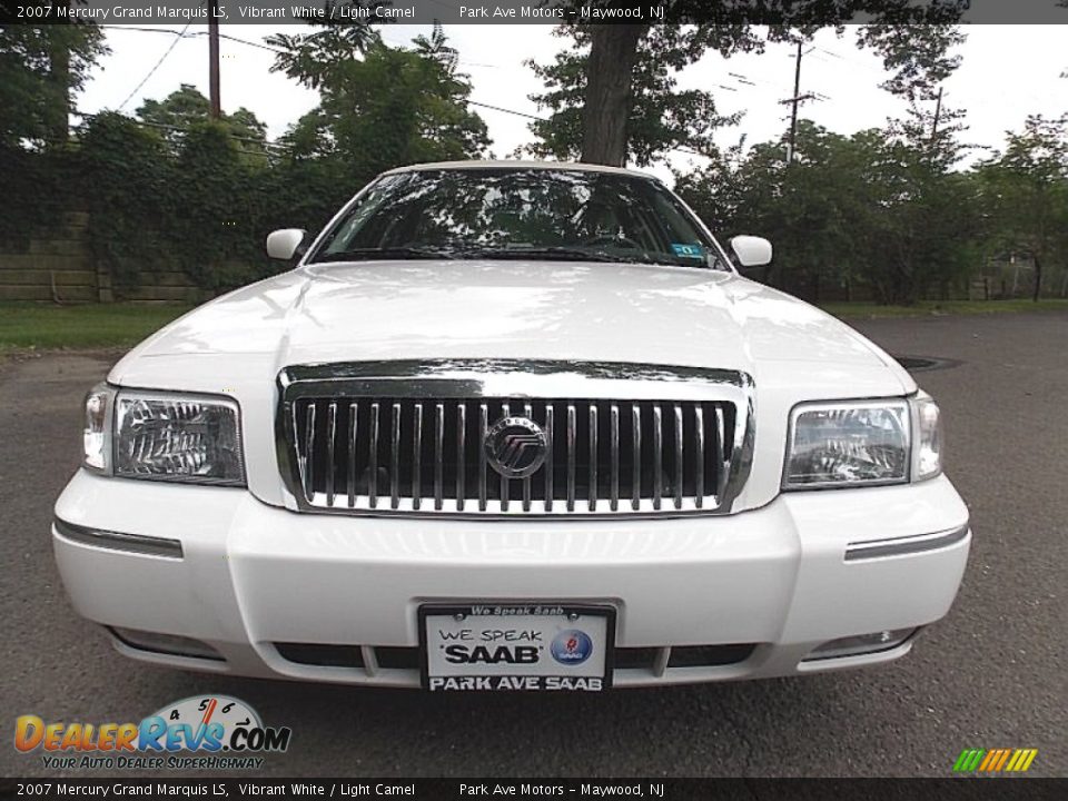 2007 Mercury Grand Marquis LS Vibrant White / Light Camel Photo #8
