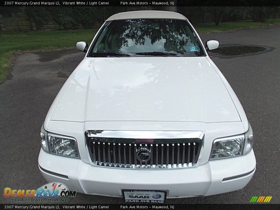 2007 Mercury Grand Marquis LS Vibrant White / Light Camel Photo #9