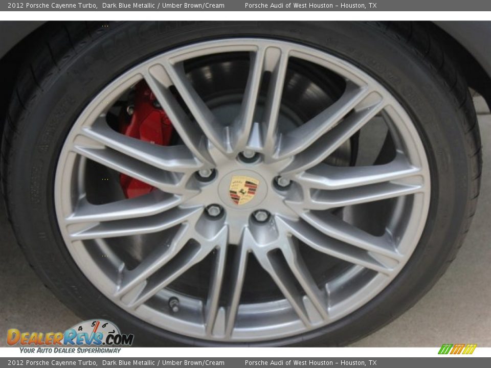 2012 Porsche Cayenne Turbo Dark Blue Metallic / Umber Brown/Cream Photo #5