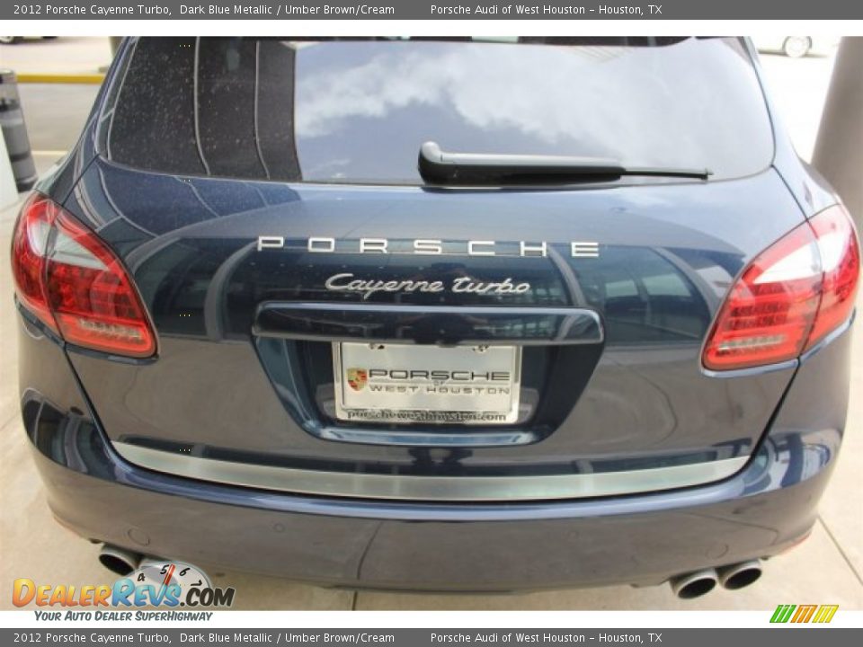 2012 Porsche Cayenne Turbo Dark Blue Metallic / Umber Brown/Cream Photo #8