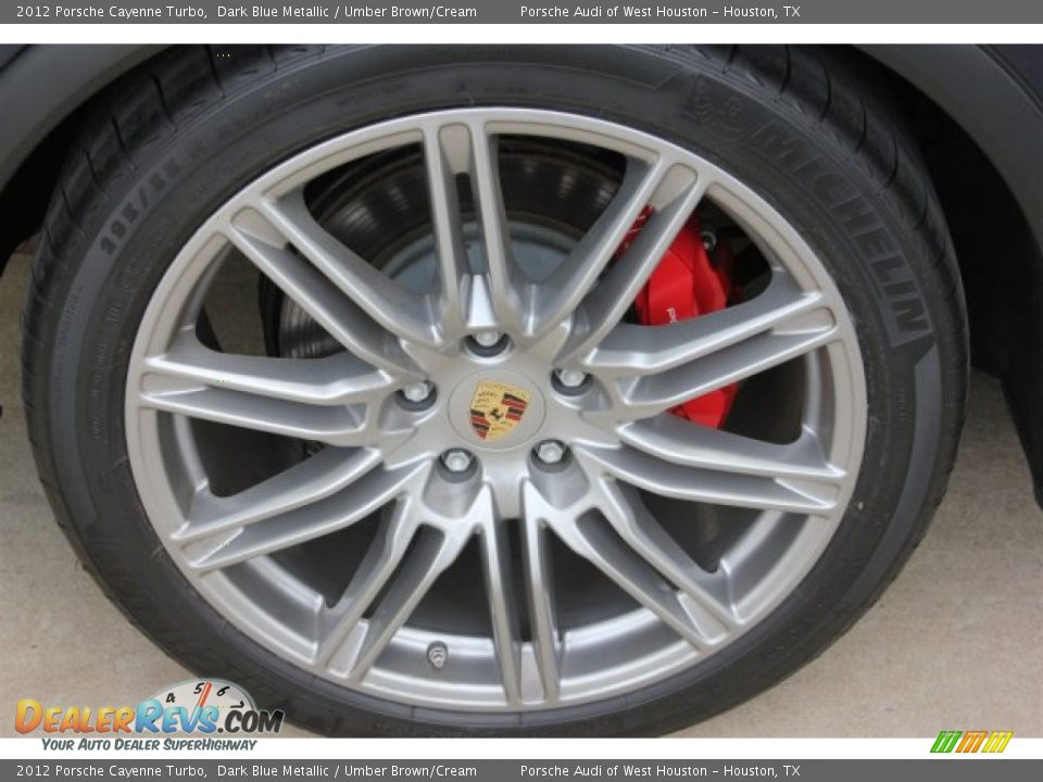 2012 Porsche Cayenne Turbo Dark Blue Metallic / Umber Brown/Cream Photo #10