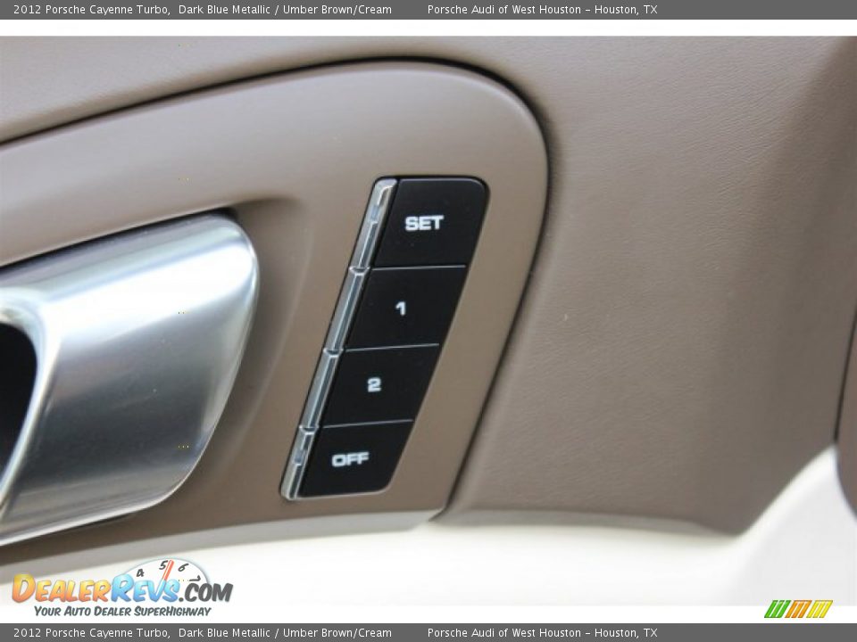 2012 Porsche Cayenne Turbo Dark Blue Metallic / Umber Brown/Cream Photo #14