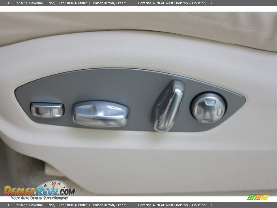 2012 Porsche Cayenne Turbo Dark Blue Metallic / Umber Brown/Cream Photo #16