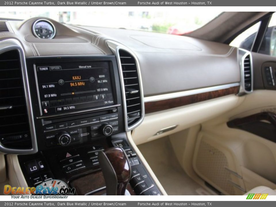 2012 Porsche Cayenne Turbo Dark Blue Metallic / Umber Brown/Cream Photo #19