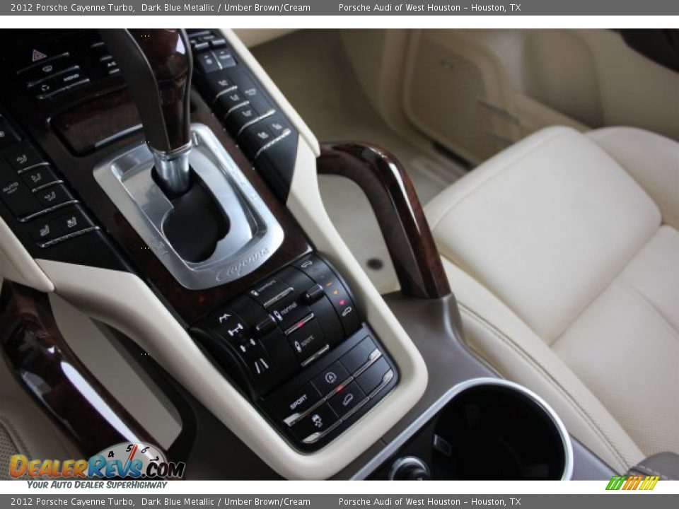 2012 Porsche Cayenne Turbo Dark Blue Metallic / Umber Brown/Cream Photo #20