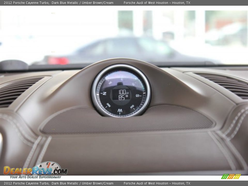 2012 Porsche Cayenne Turbo Dark Blue Metallic / Umber Brown/Cream Photo #21