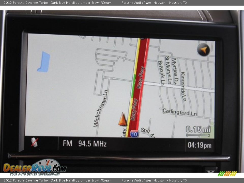 2012 Porsche Cayenne Turbo Dark Blue Metallic / Umber Brown/Cream Photo #25