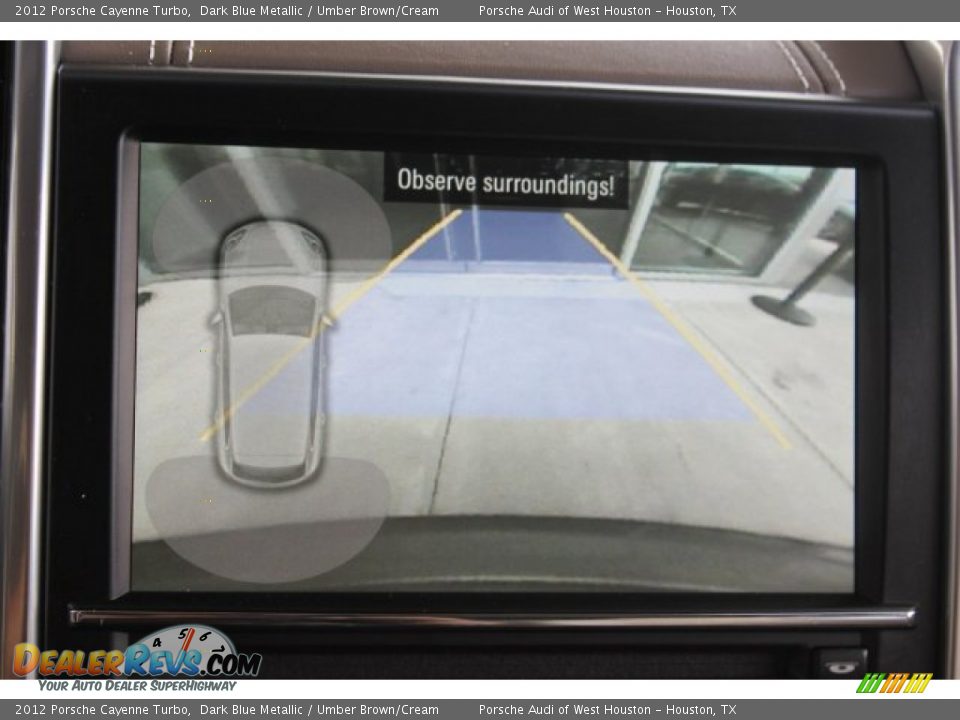 2012 Porsche Cayenne Turbo Dark Blue Metallic / Umber Brown/Cream Photo #26