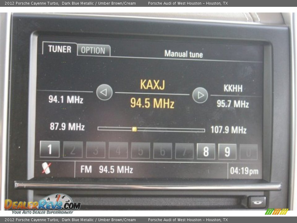 2012 Porsche Cayenne Turbo Dark Blue Metallic / Umber Brown/Cream Photo #27