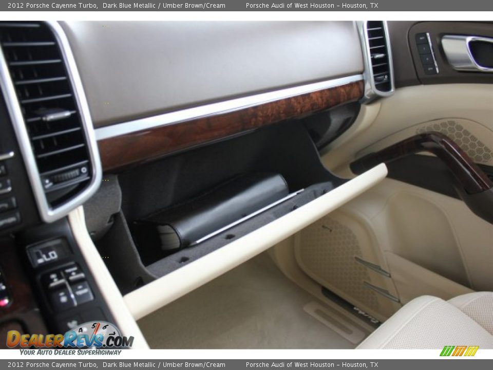 2012 Porsche Cayenne Turbo Dark Blue Metallic / Umber Brown/Cream Photo #29