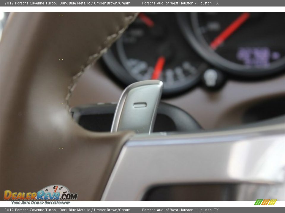 2012 Porsche Cayenne Turbo Dark Blue Metallic / Umber Brown/Cream Photo #32