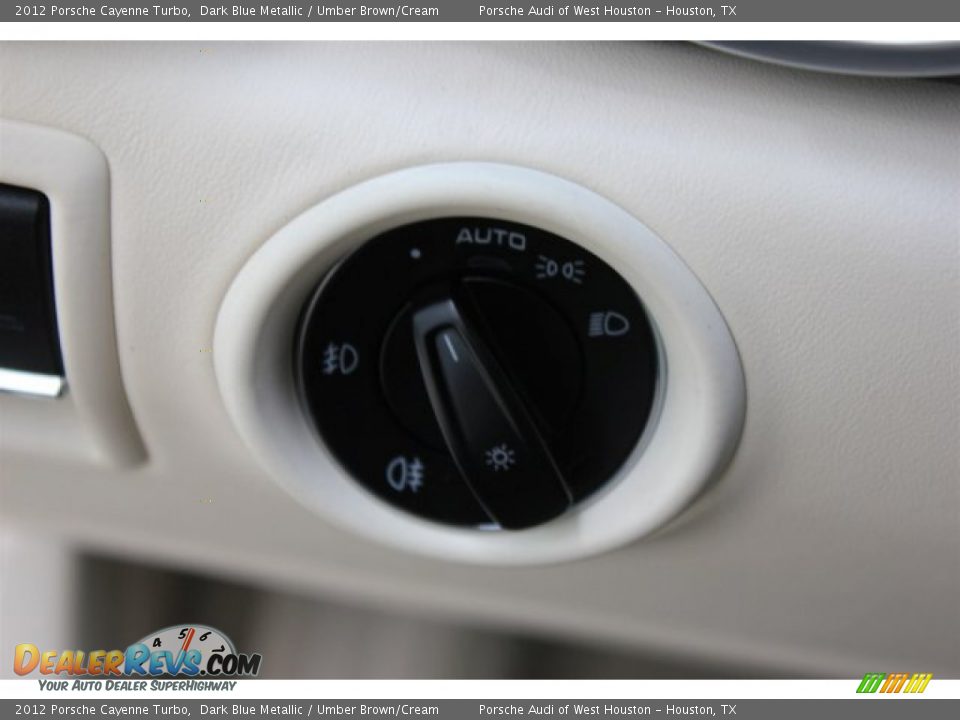 2012 Porsche Cayenne Turbo Dark Blue Metallic / Umber Brown/Cream Photo #34